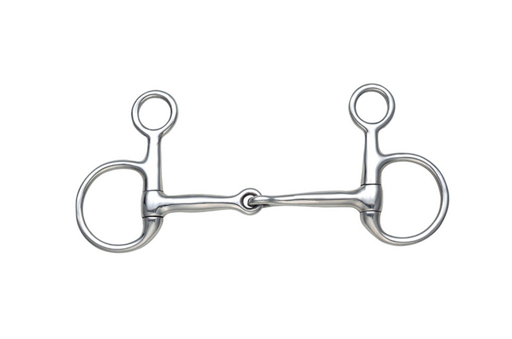 Shires Brass Alloy Hanging Cheek Lozenge Snaffles-For Horses and Ponies-5.5/"-BN