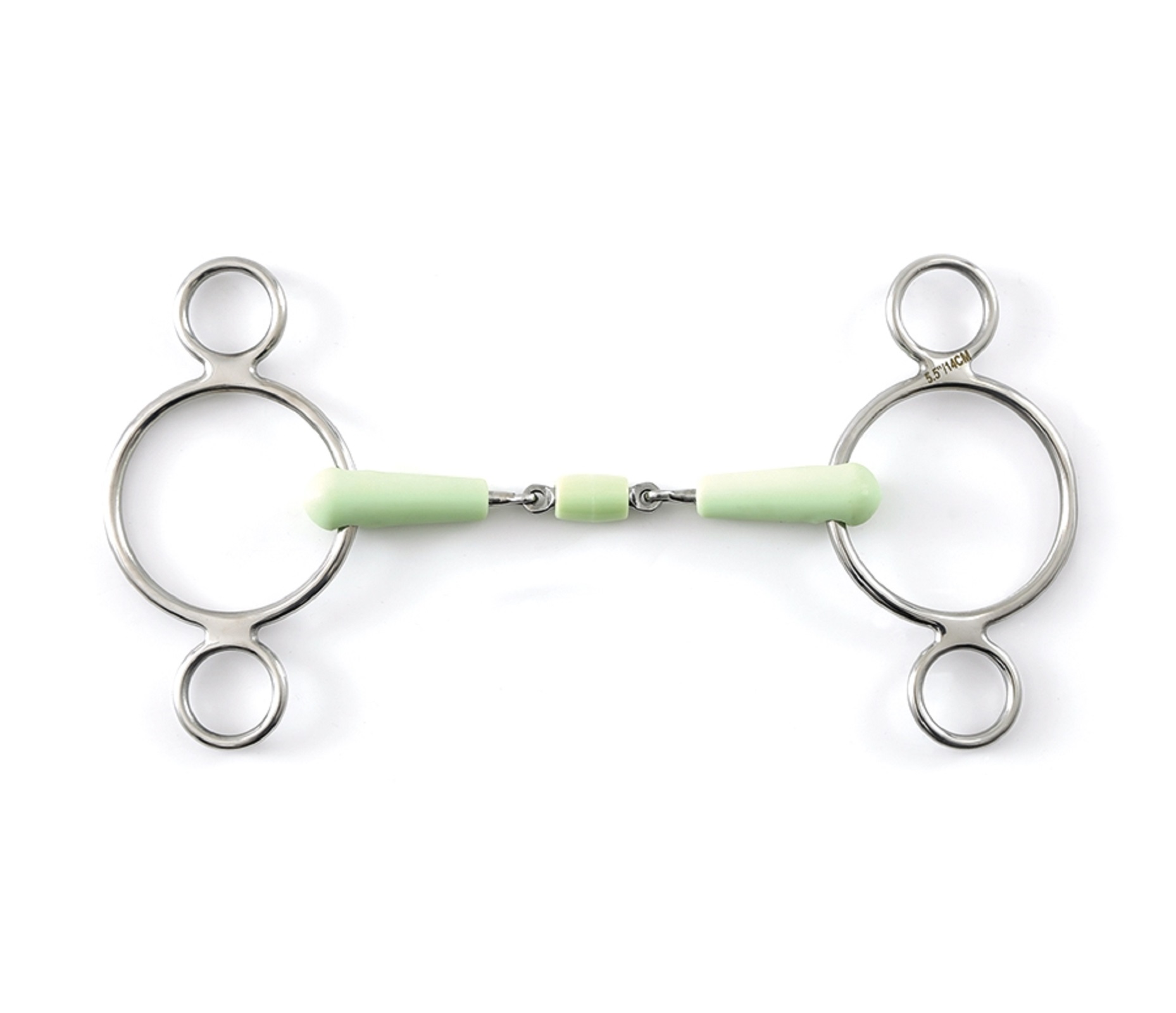 Shires Equikind Two Ring Gag With Peanut 5/" or 5.5/" 4.5/"