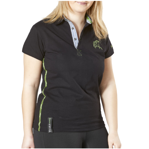 Firefoot Ladies Two Tone Polo T Shirt In Navy/Teal 